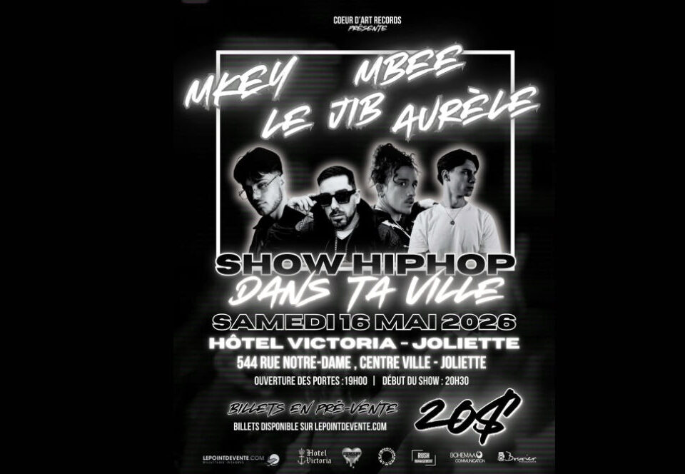 Le Jib presenta 'Dans Ta Ville': El show de hip-hop que llega a Joliette el 16 de mayo